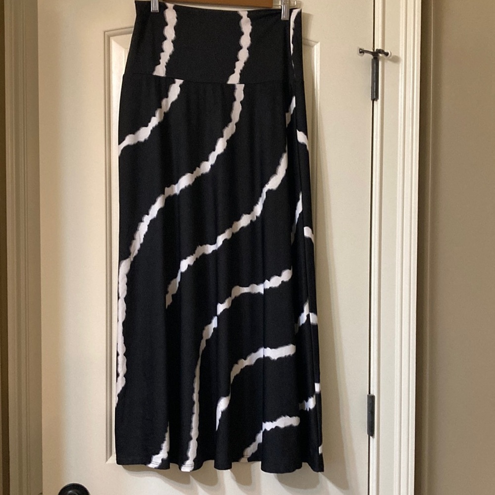 Sunny Leigh Black and White Midi Skirt